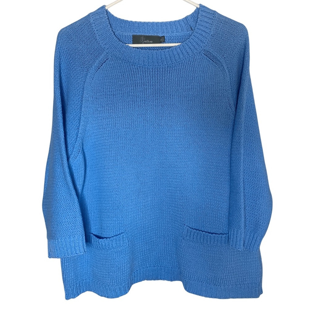 Willow 3/4 Sleeve Crewneck Sweater with Pockets Size XL